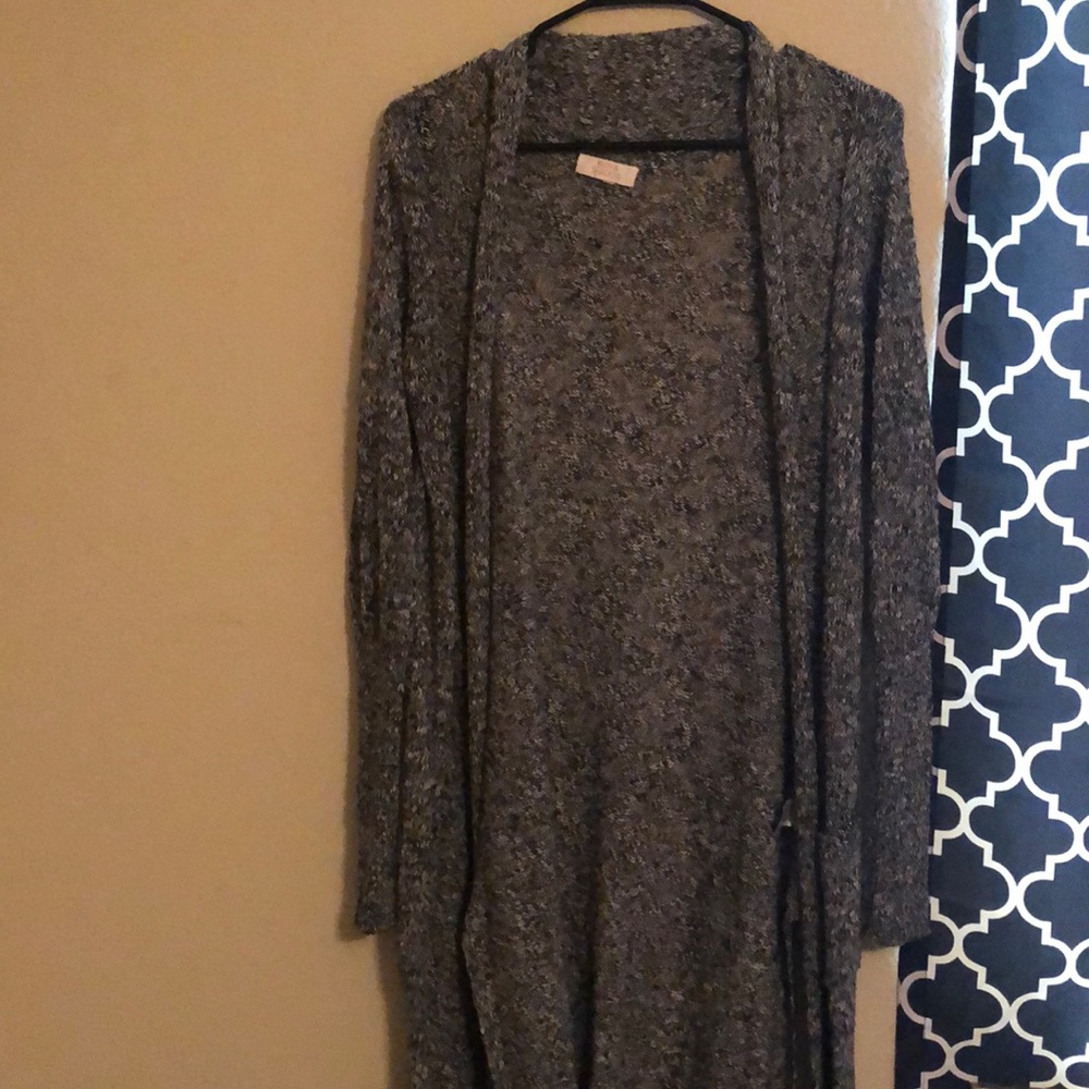 Long open sweater